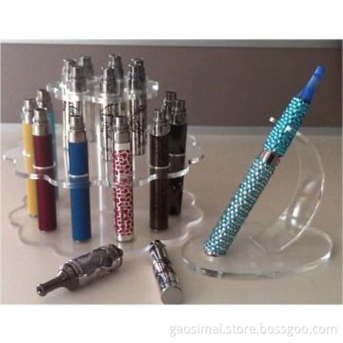 Latest transparent plasitc electronic cigarette display stand